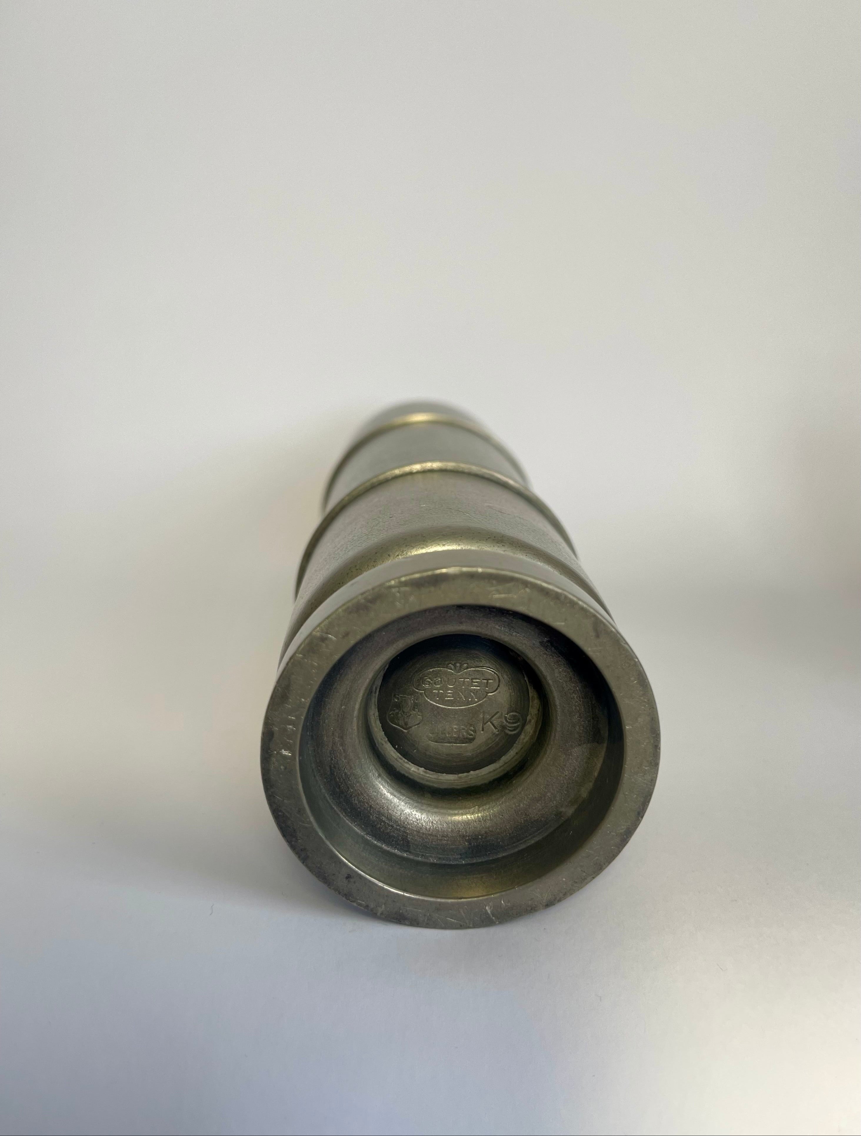Pewter vase, functionalist design by Edvin Ollers 1960