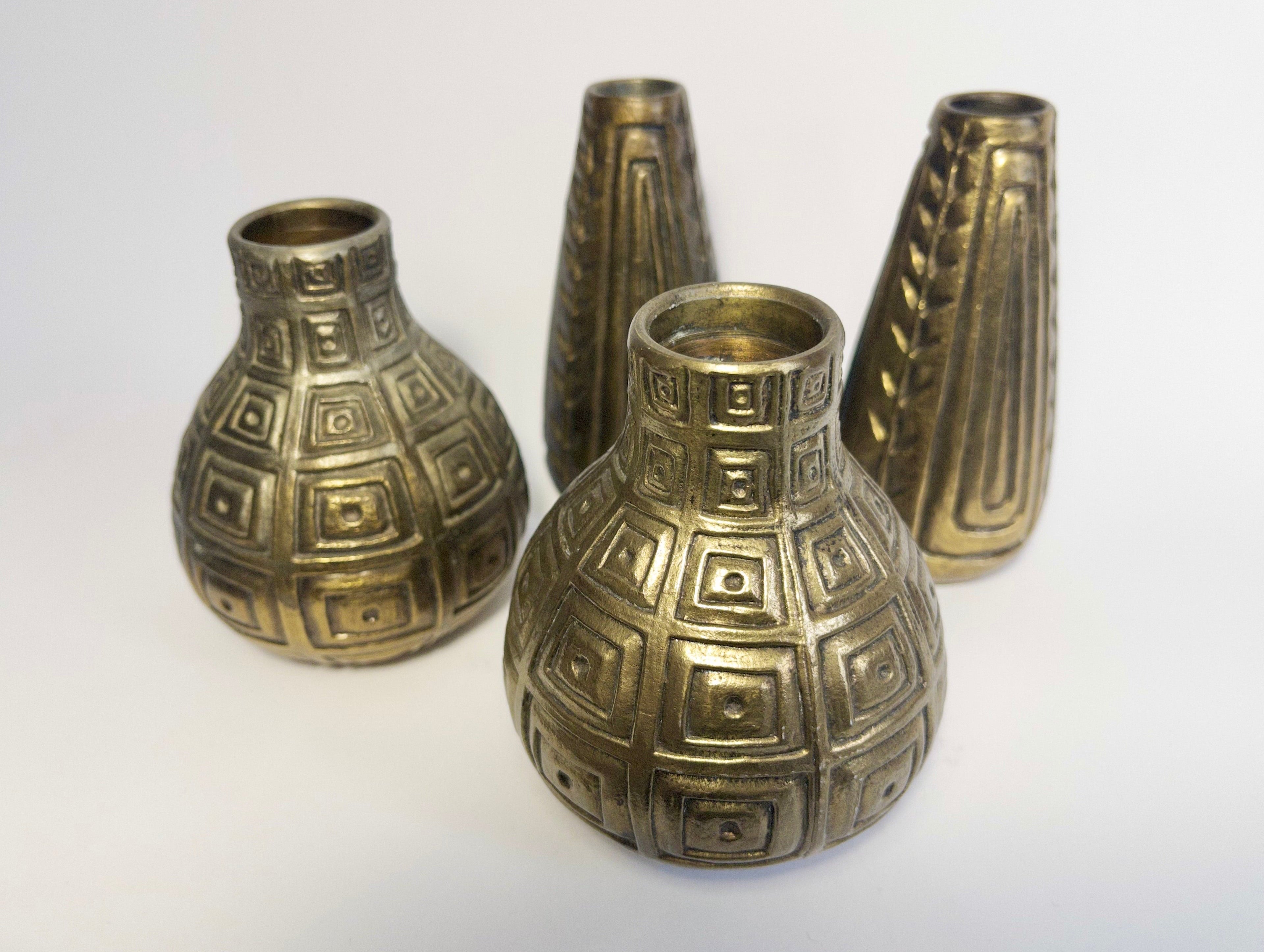 Set of four 'Zoca' series vases by Sonja Katzin for Nils Johan, Sweden c.1950s