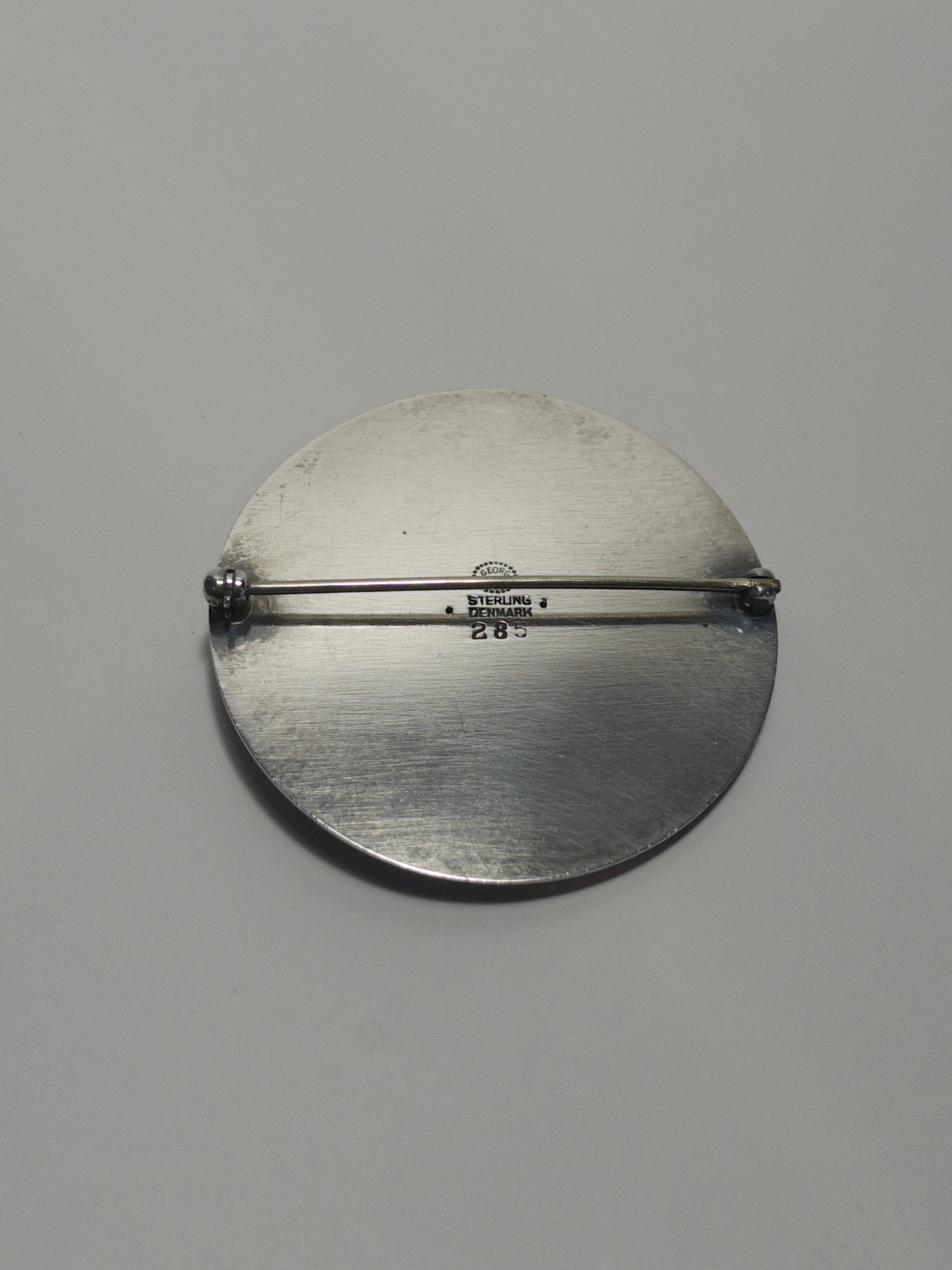 Georg Jensen Vintage Silver Brooch designed by Arno Malinowski c.1940s