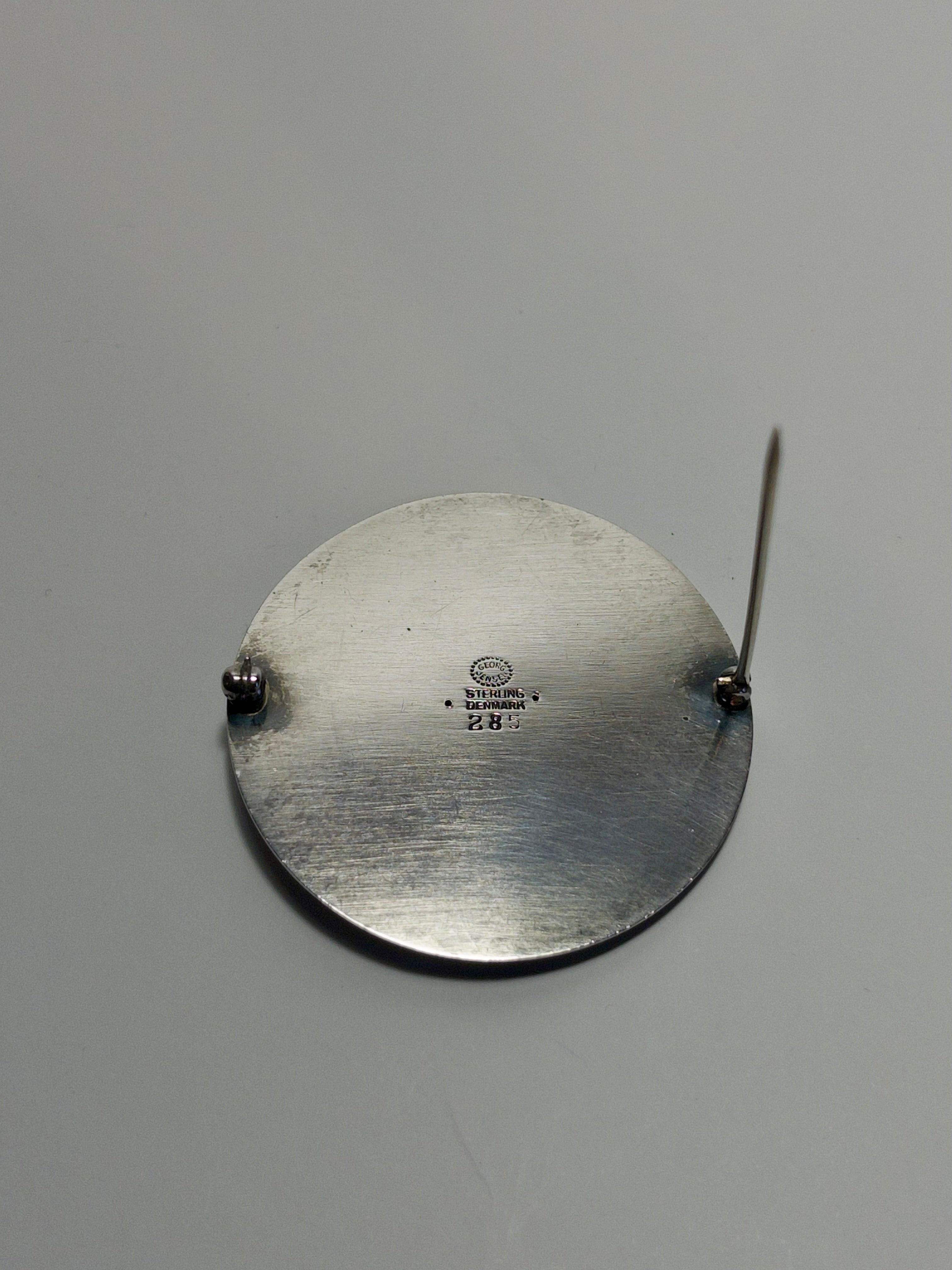 Georg Jensen Vintage Silver Brooch designed by Arno Malinowski c.1940s