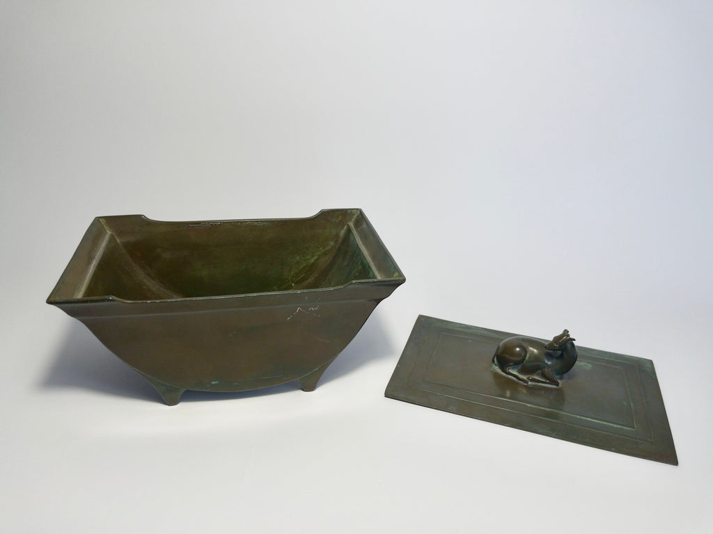 Casket or box designed by Just Andersen, cast in Disko metal, c.1920s-1930s