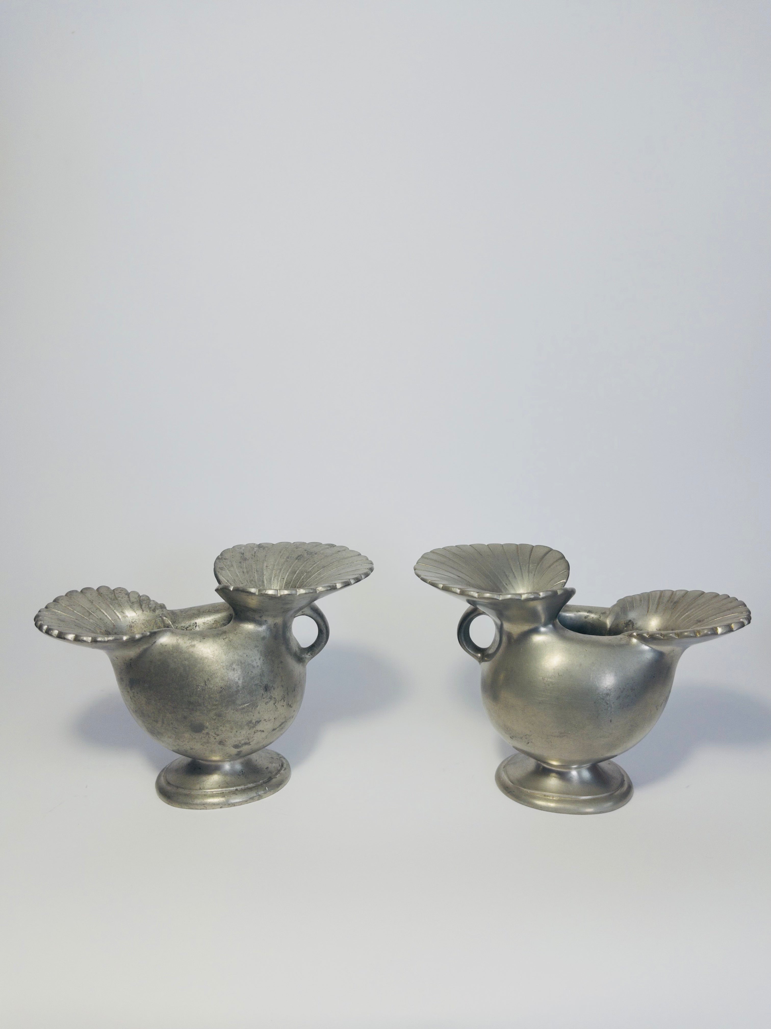 Set of two pewter vases by Just Andersen, Denmark, c.1920s-1930s