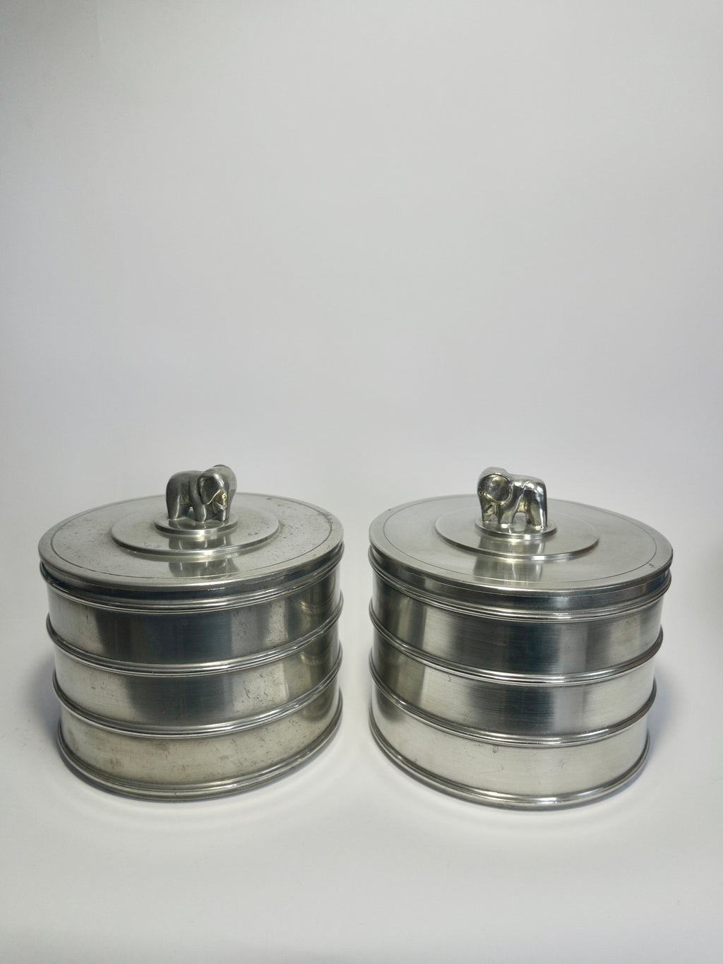 Two Pewter Boxes by Sylvia Stave for CG Hallberg, Sweden, 1931 and 1933