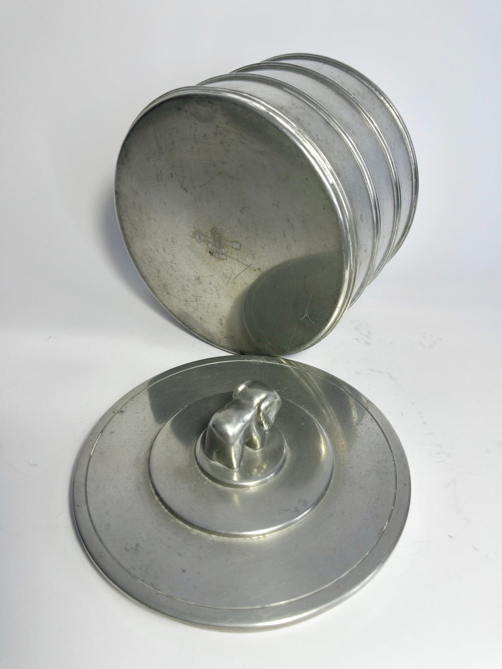 Two Pewter Boxes by Sylvia Stave for CG Hallberg, Sweden, 1931 and 1933