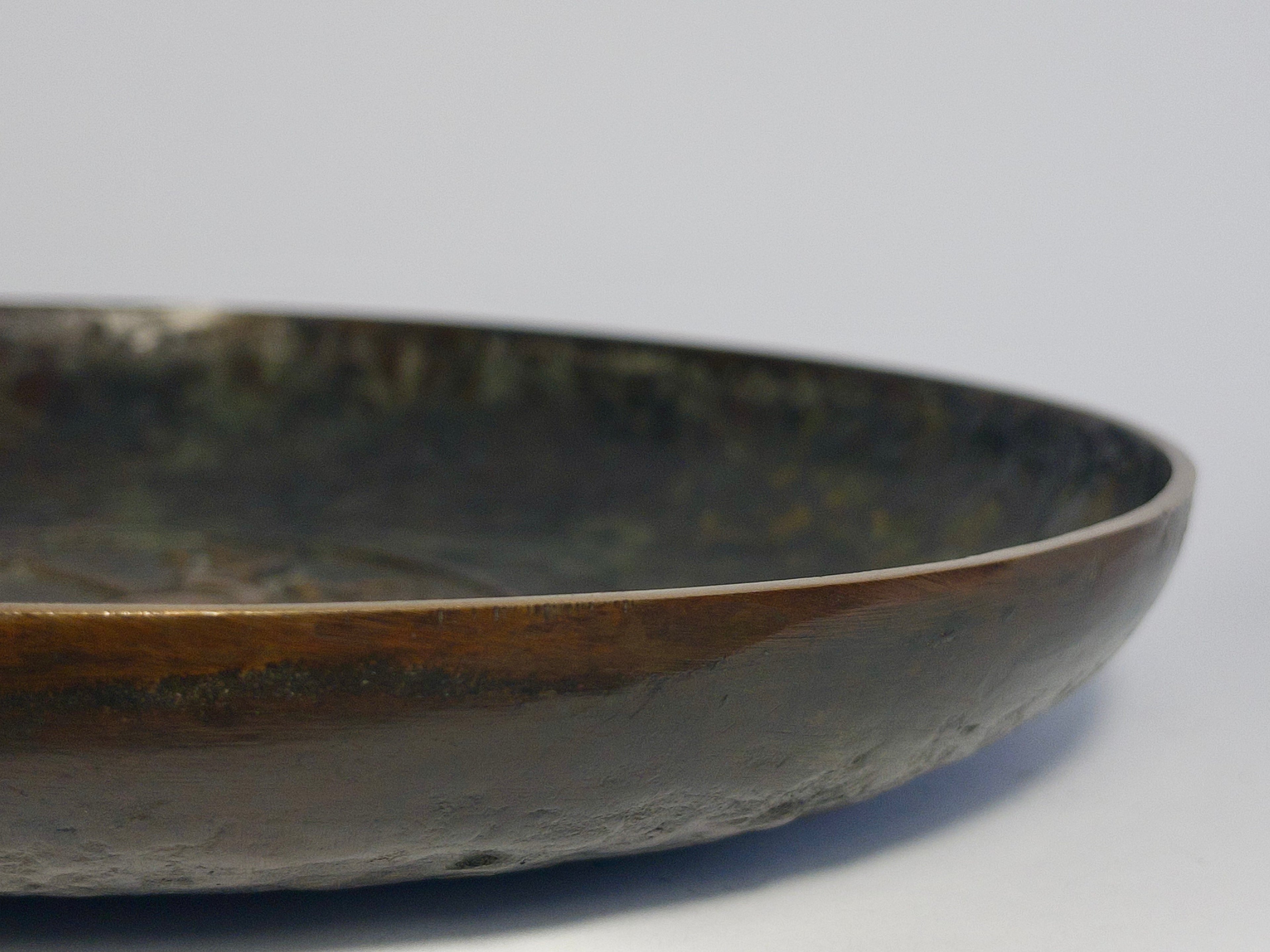 Danish Art Deco Bronze Dish with Equestrian Motif c.1930s-1940s