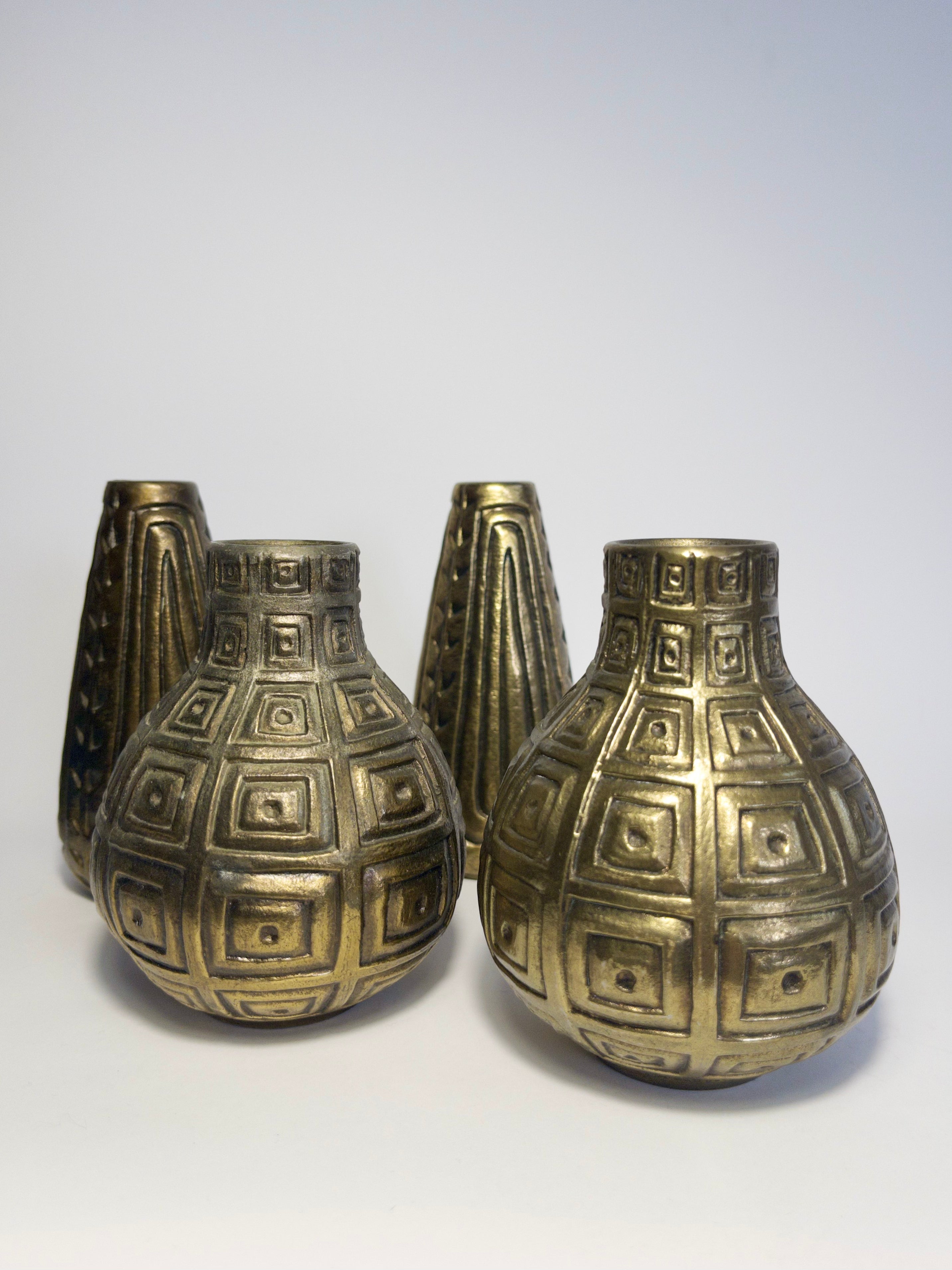 Set of four 'Zoca' series vases by Sonja Katzin for Nils Johan, Sweden c.1950s