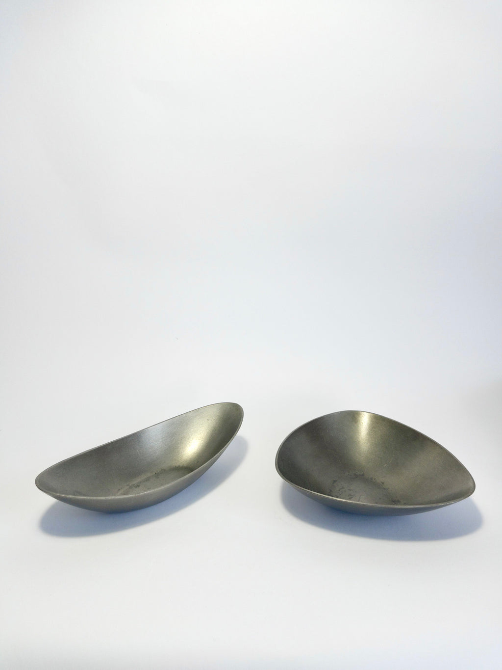 Set of two Ystad Tenn pewter bowls designed by Gunnar Ander 1964