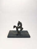 Horse sculpture or figurine on polished stone base, designed by Carl Einar Borgström, c.1930-1940s
