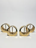 Set of four Mid-Century Modern brass candle holders by Arthur Pe, Kolbäck, Sweden c.1960s