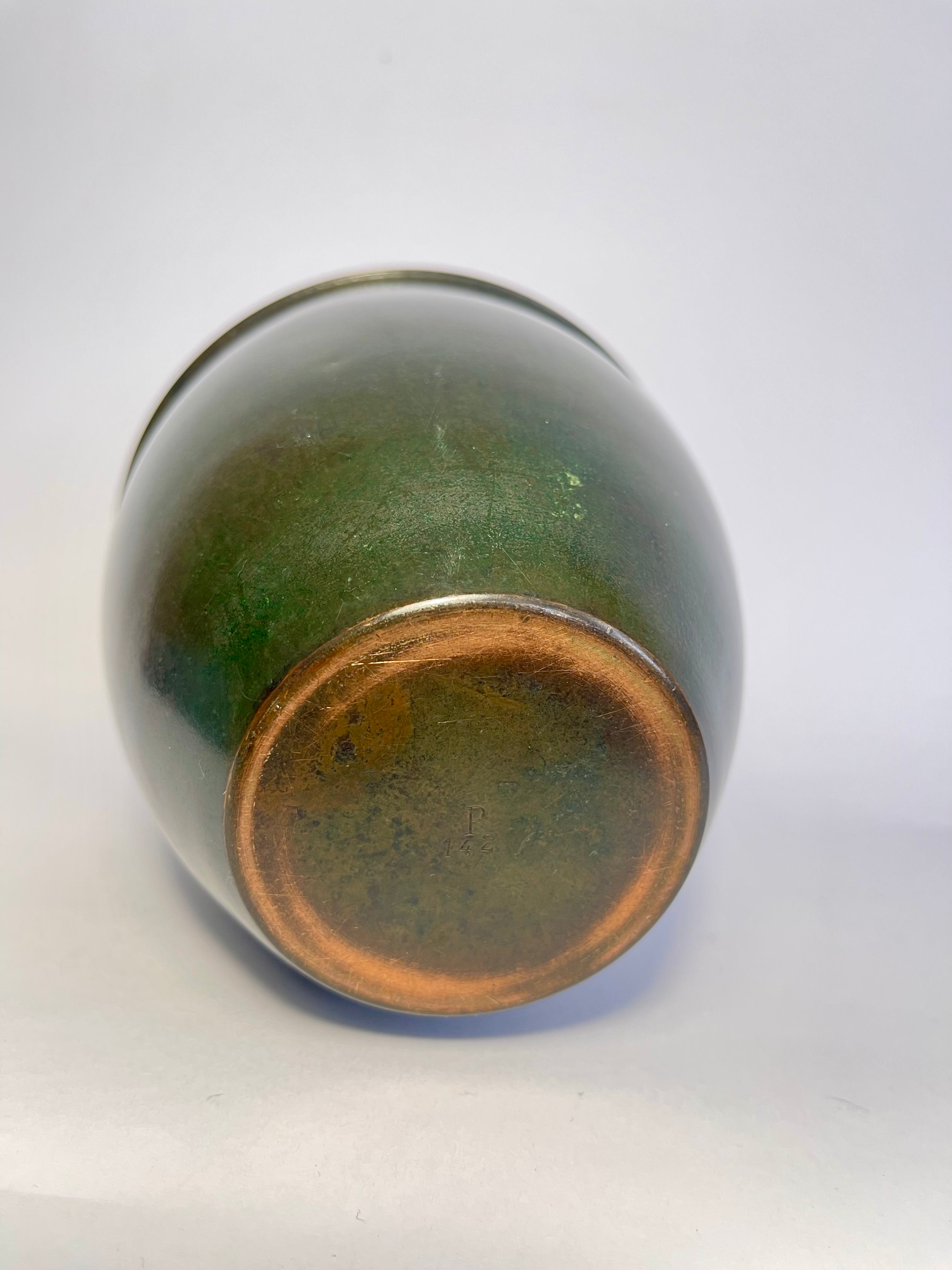 Early twentieth century patinated bronze vase, c.1910s-1920s