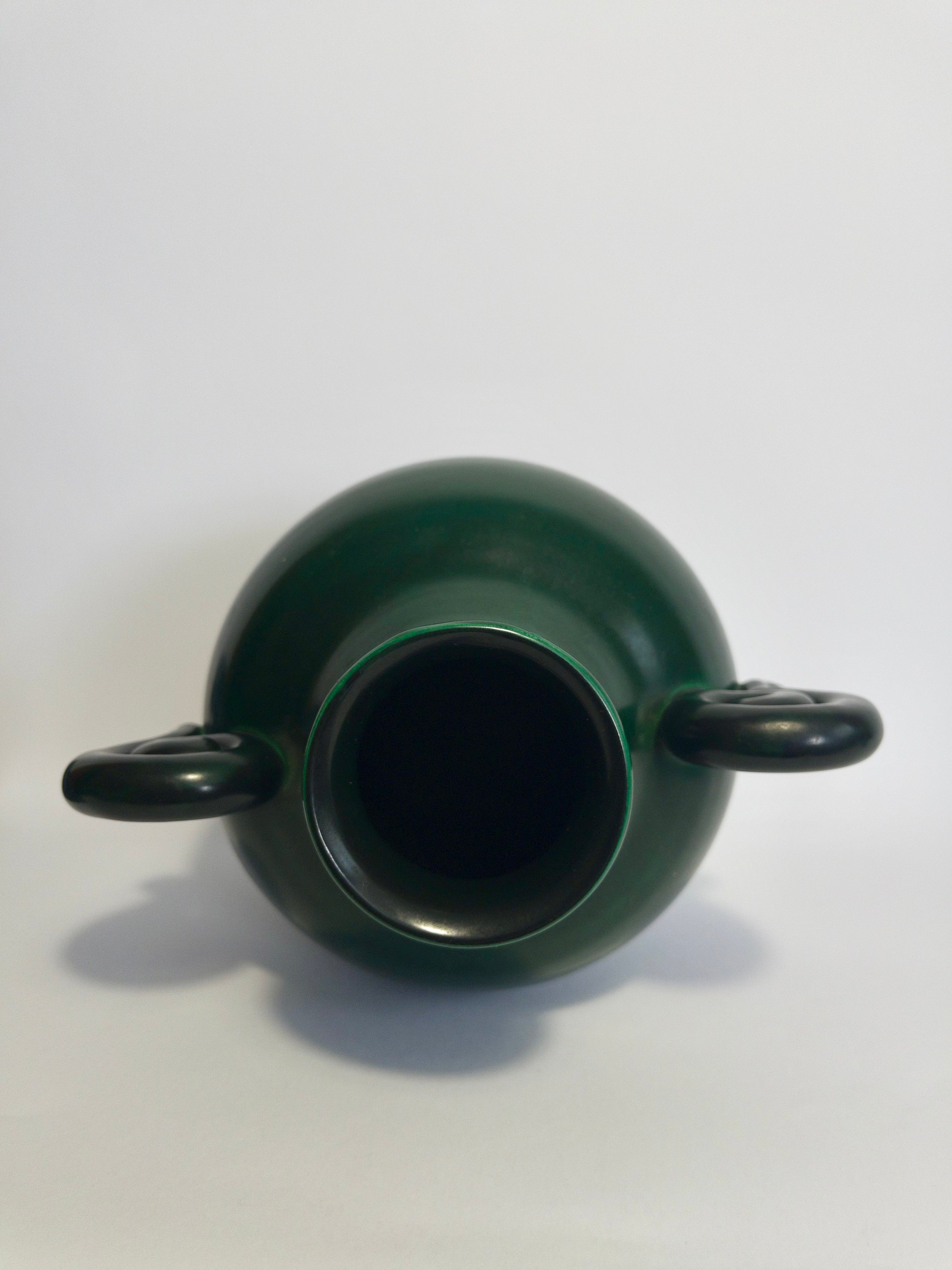 Pair of Bo Fajans Vases, Gefle (Gävle), Sweden, designed by Eva Jancke-Björk, c.1930s