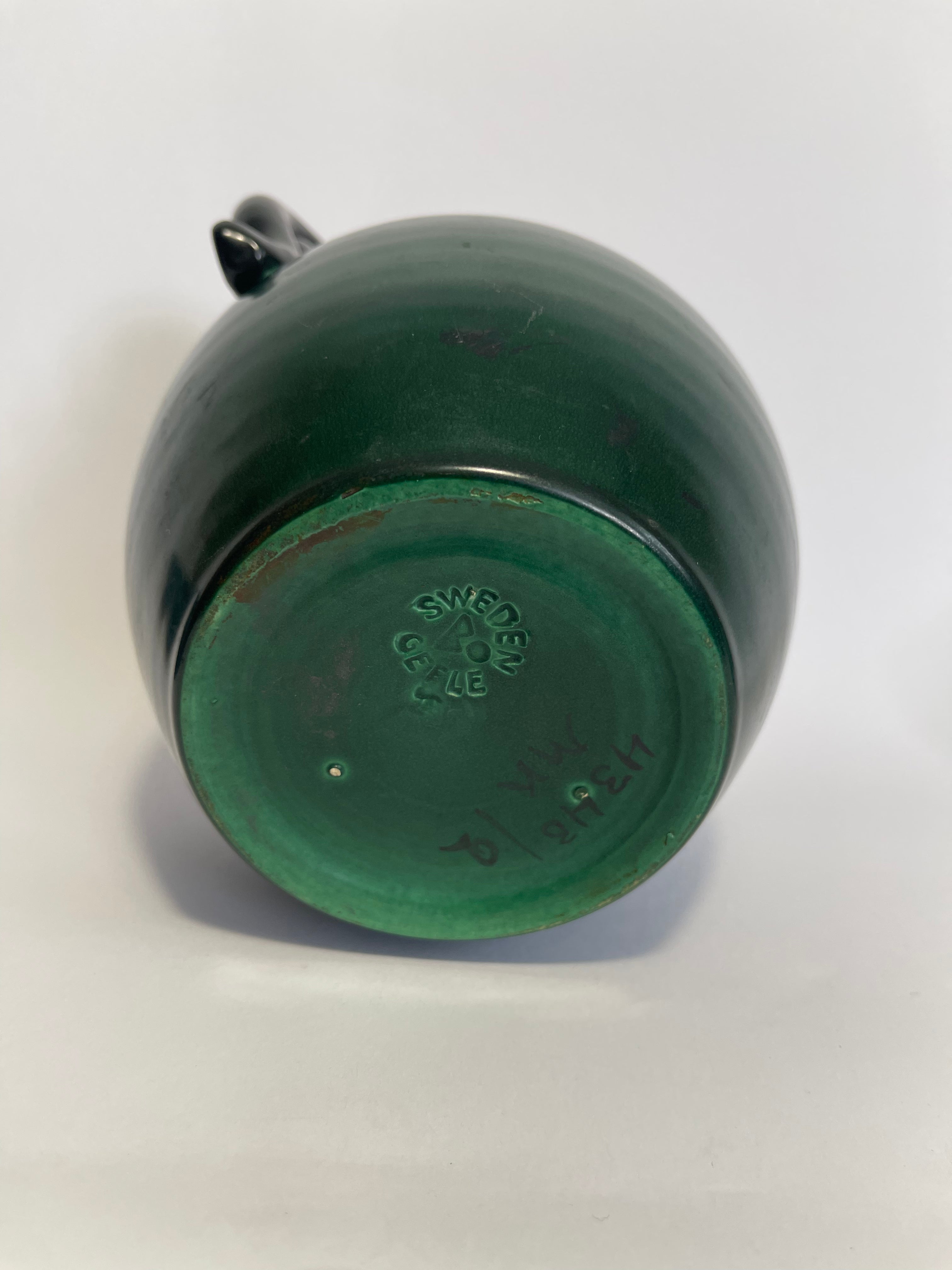 Pair of Bo Fajans Vases, Gefle (Gävle), Sweden, designed by Eva Jancke-Björk, c.1930s