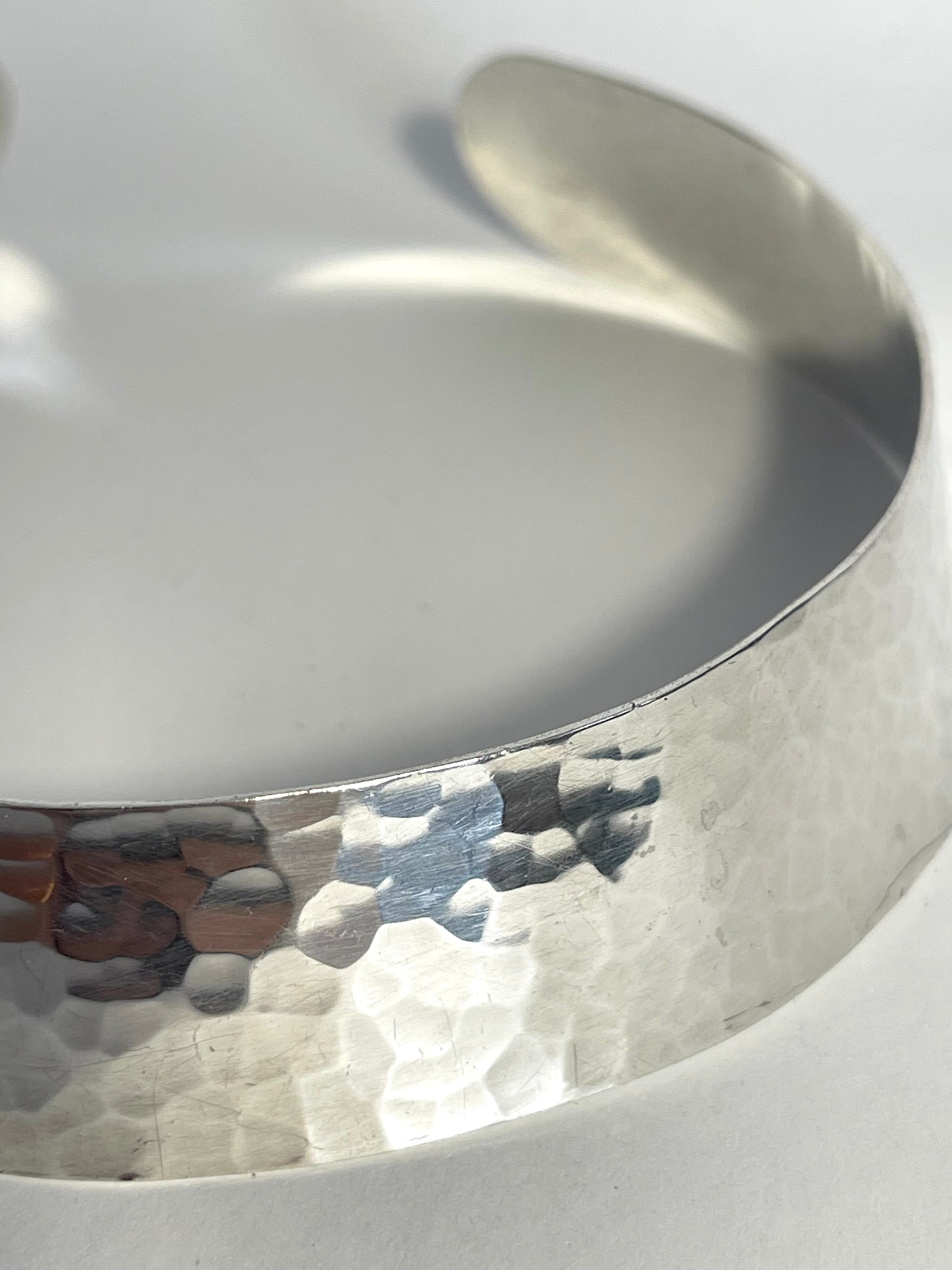 Hammered silver necklace by Waldemar Jonsson for Stigbert, 1971