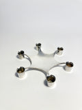 Silver-plated star candle holder by Theresia Hvorslev, c.1960s.