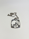 Silver web and dewdrop necklace designed by Karl Laine, 1970s