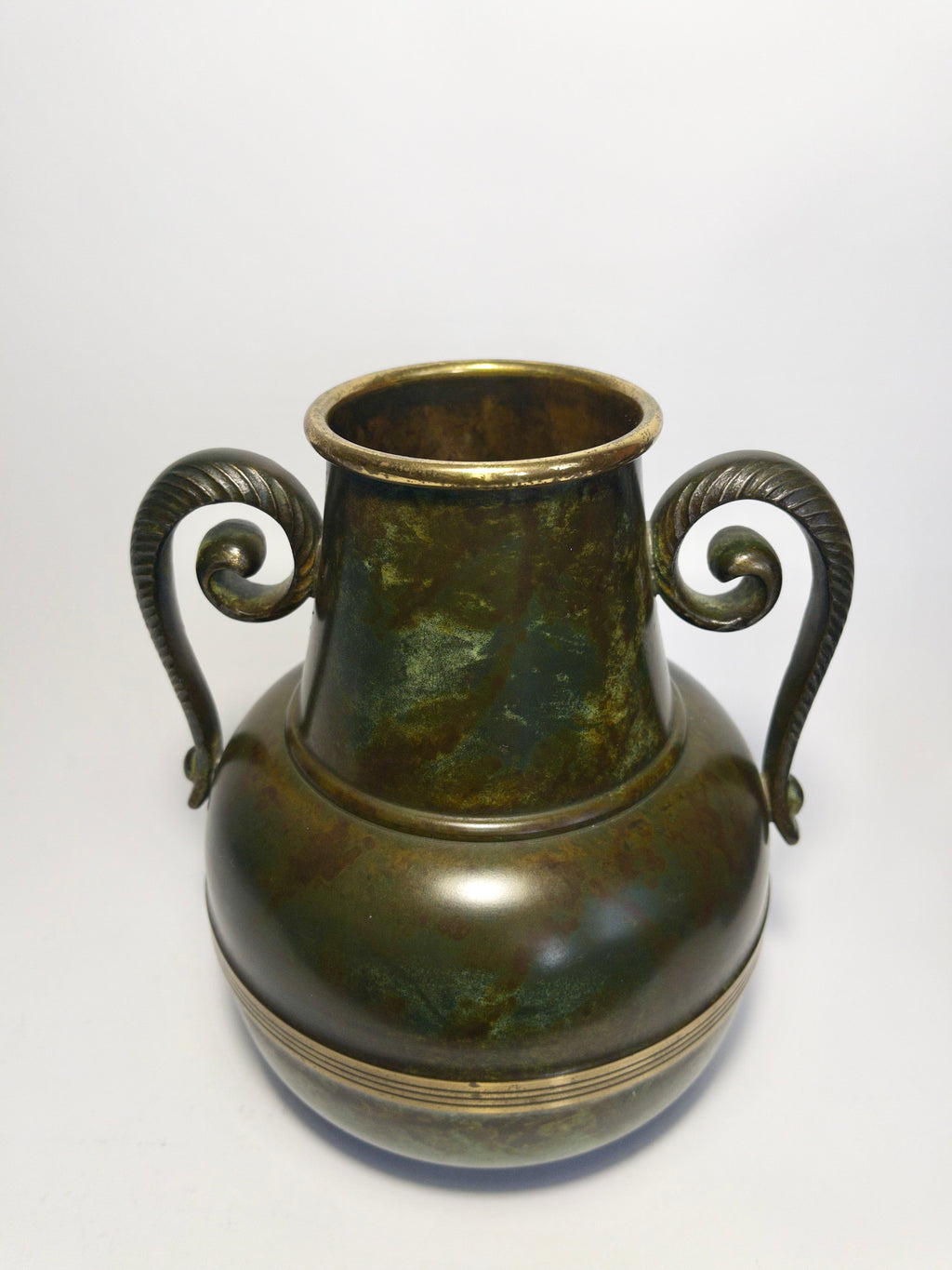Large Swedish Grace bronze vase c.1930s