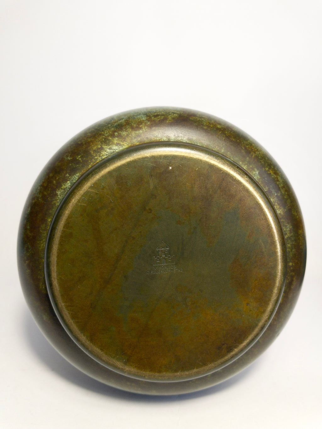 Large Swedish Grace bronze vase c.1930s