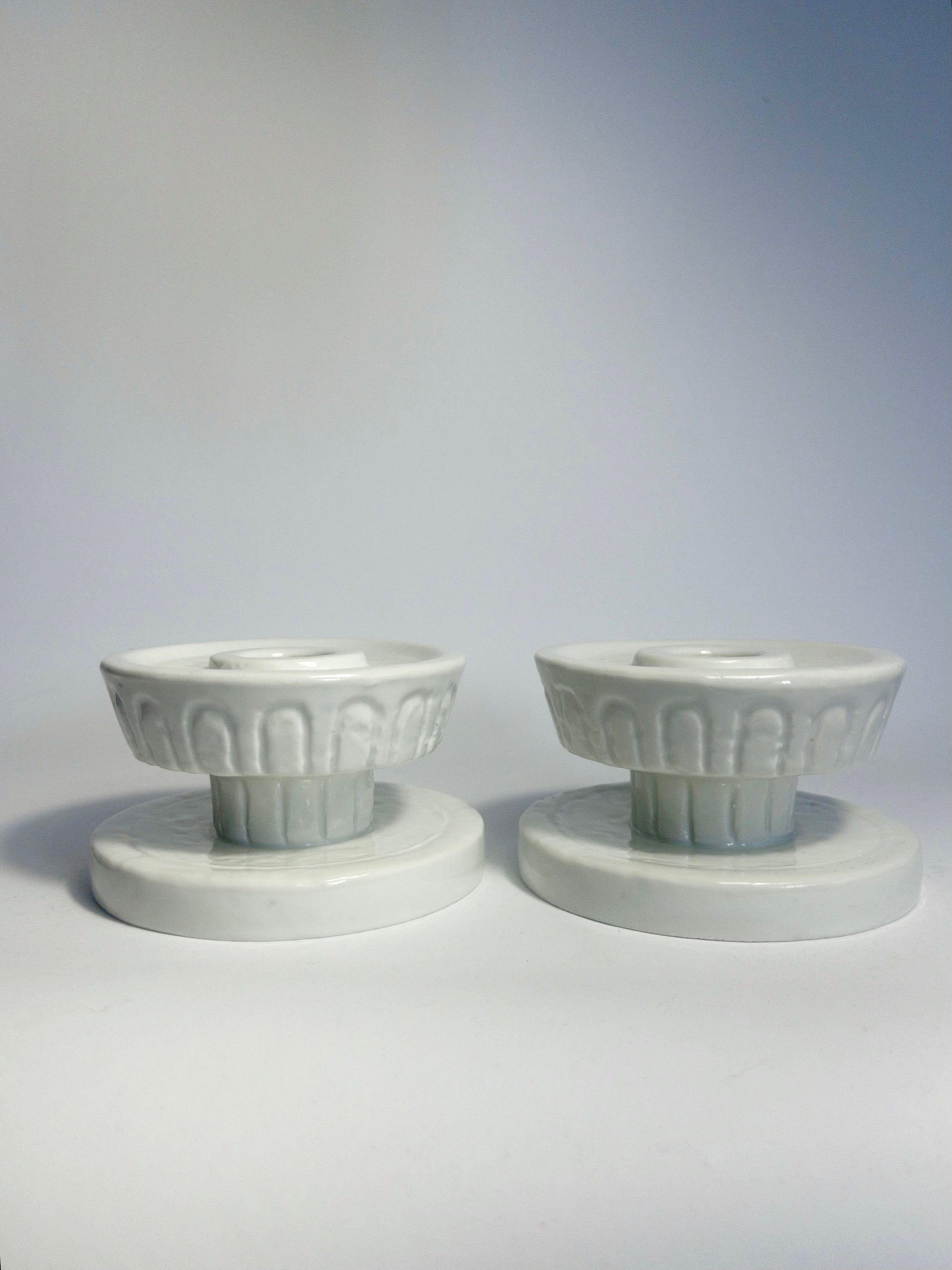 Two candle holders by Gunnar Nylund for Rorstrand, 1930s