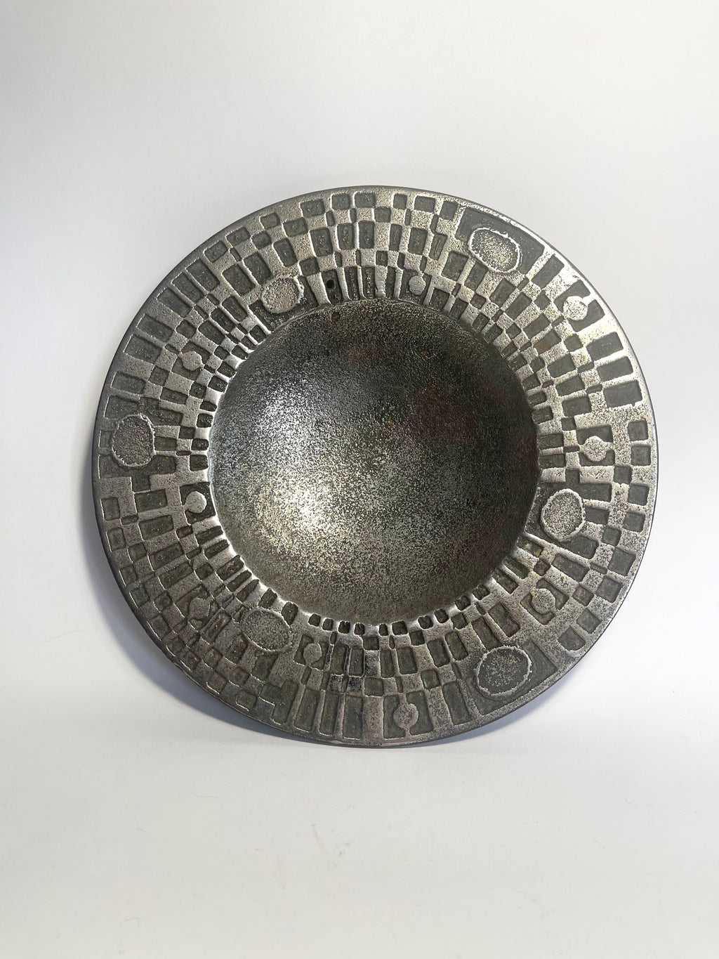 Olav Joa cast steel dish for Polaris, Norway, c.1970s