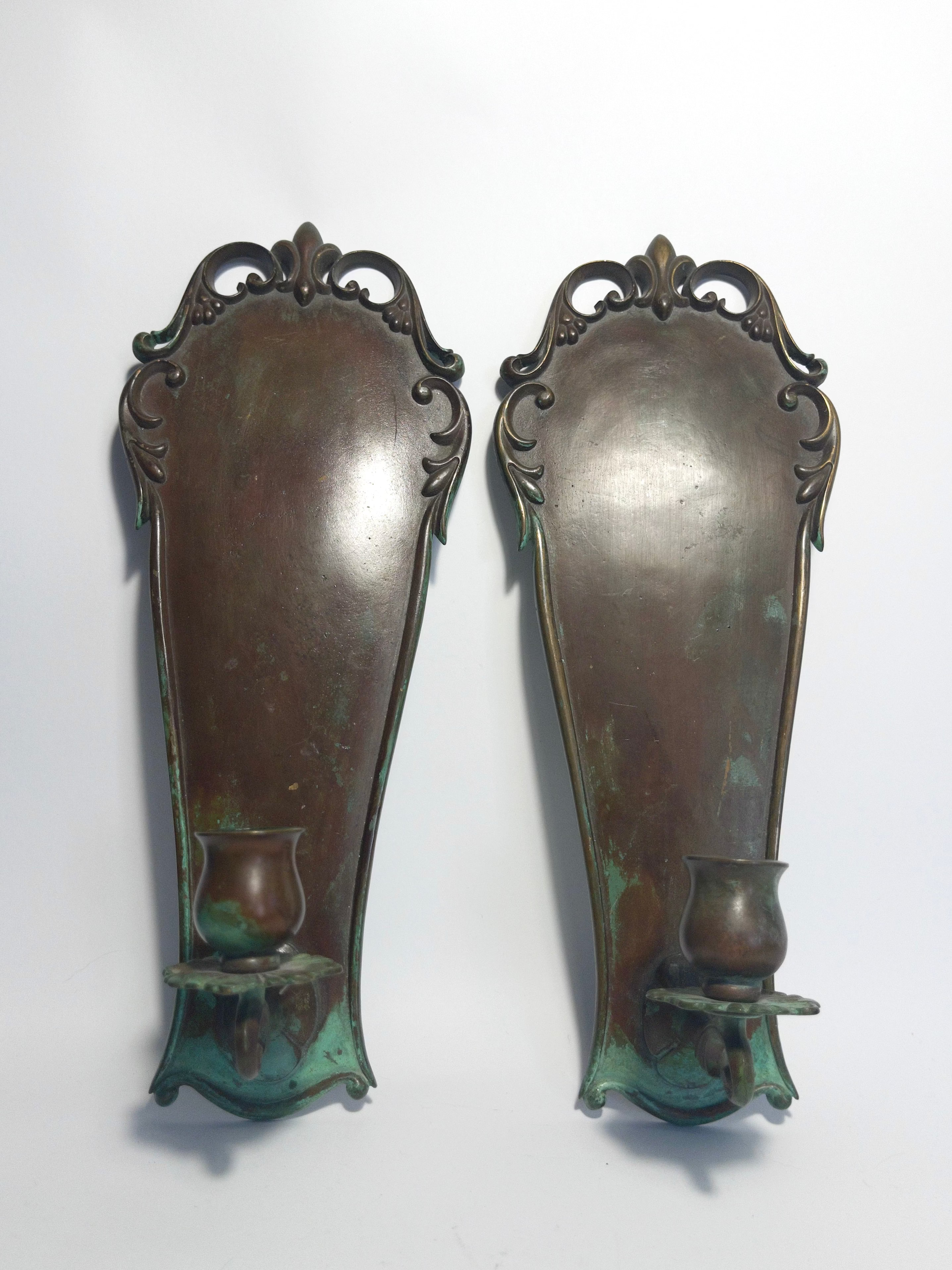 Bronze Swedish Grace Sconces, Gravör Persson, Västerås, 1930s