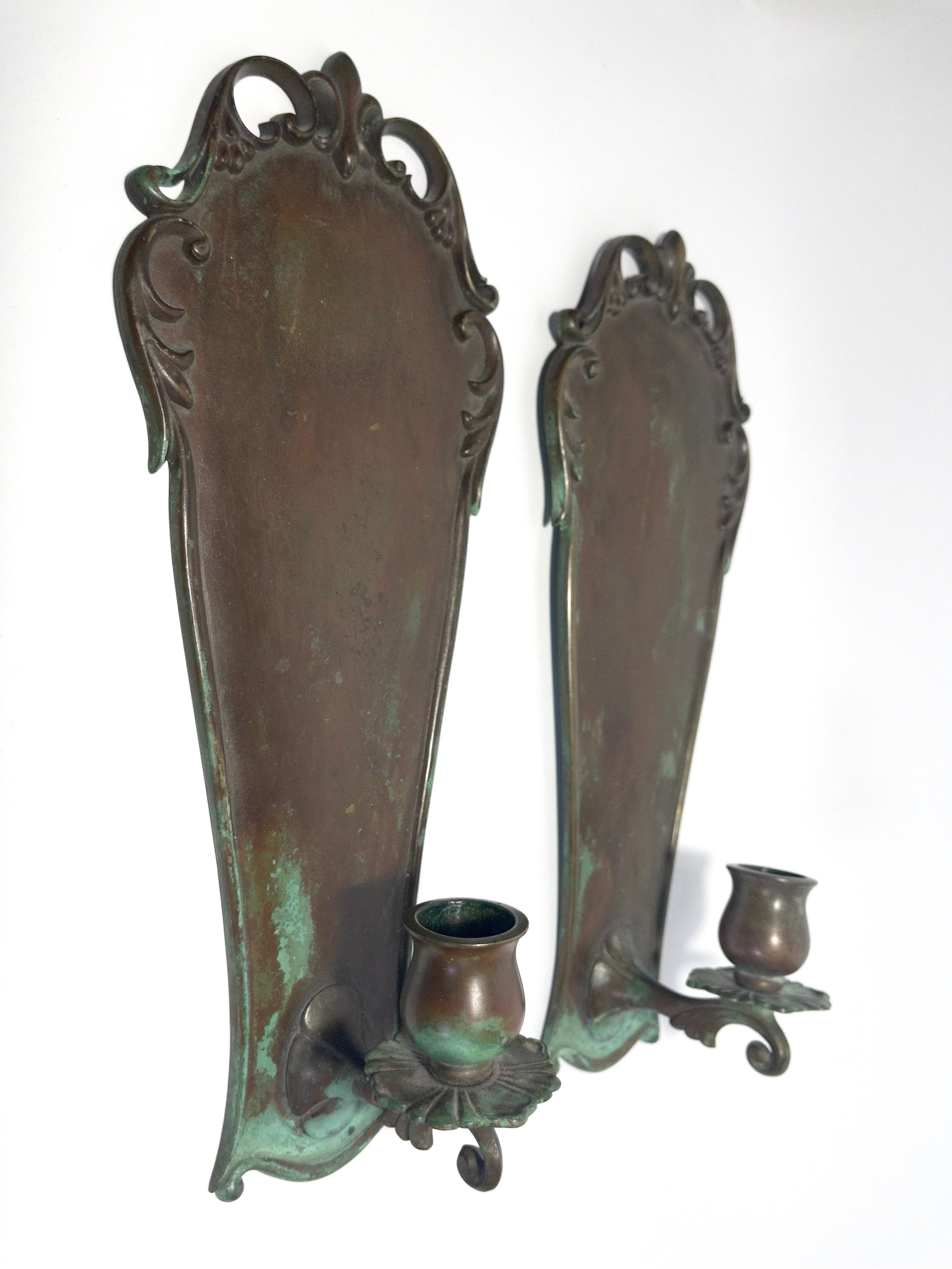 Bronze Swedish Grace Sconces, Gravör Persson, Västerås, 1930s