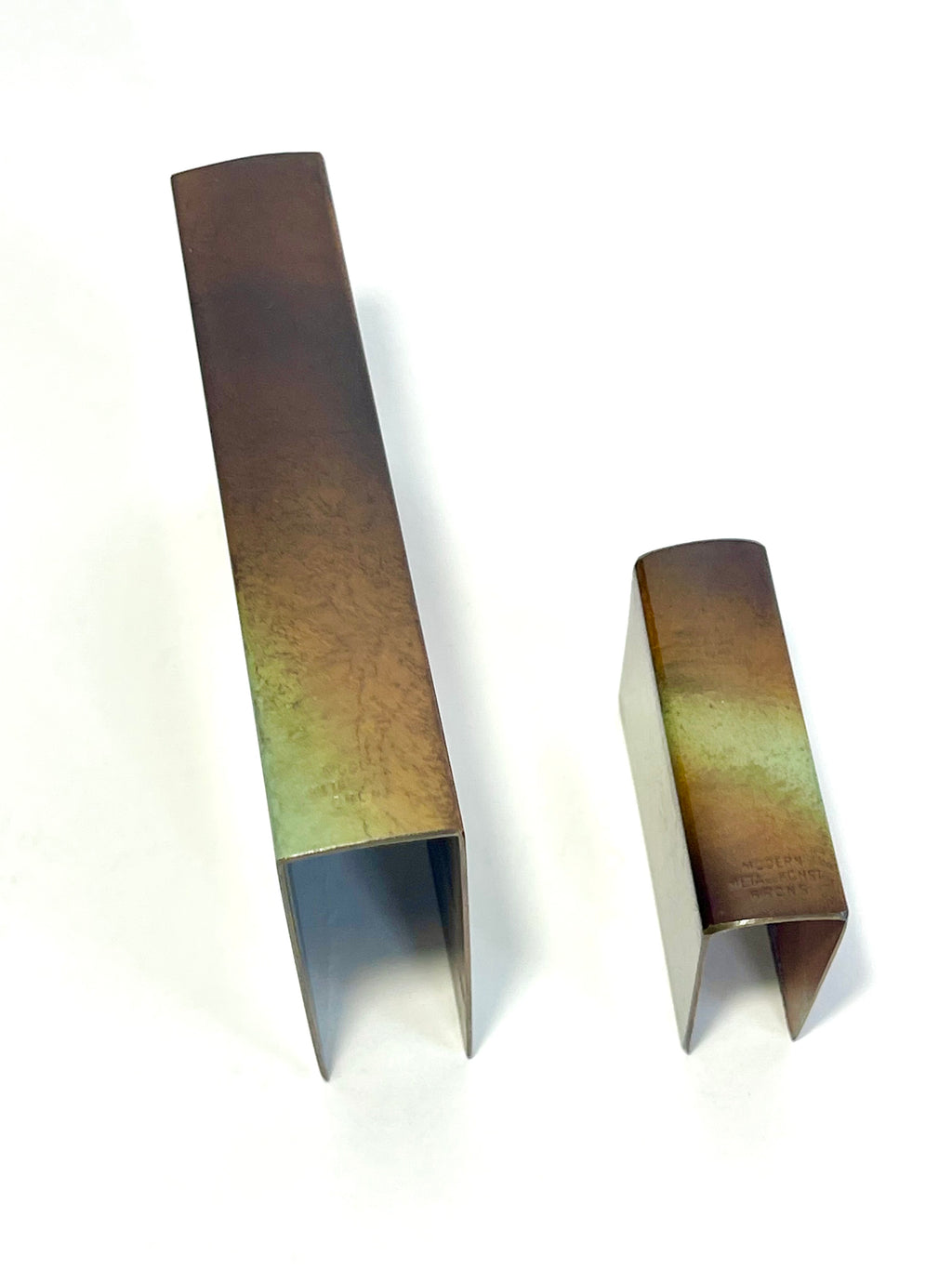 Set of Two Bronze Matchbox Covers, Modern Metallkonst, 1930s