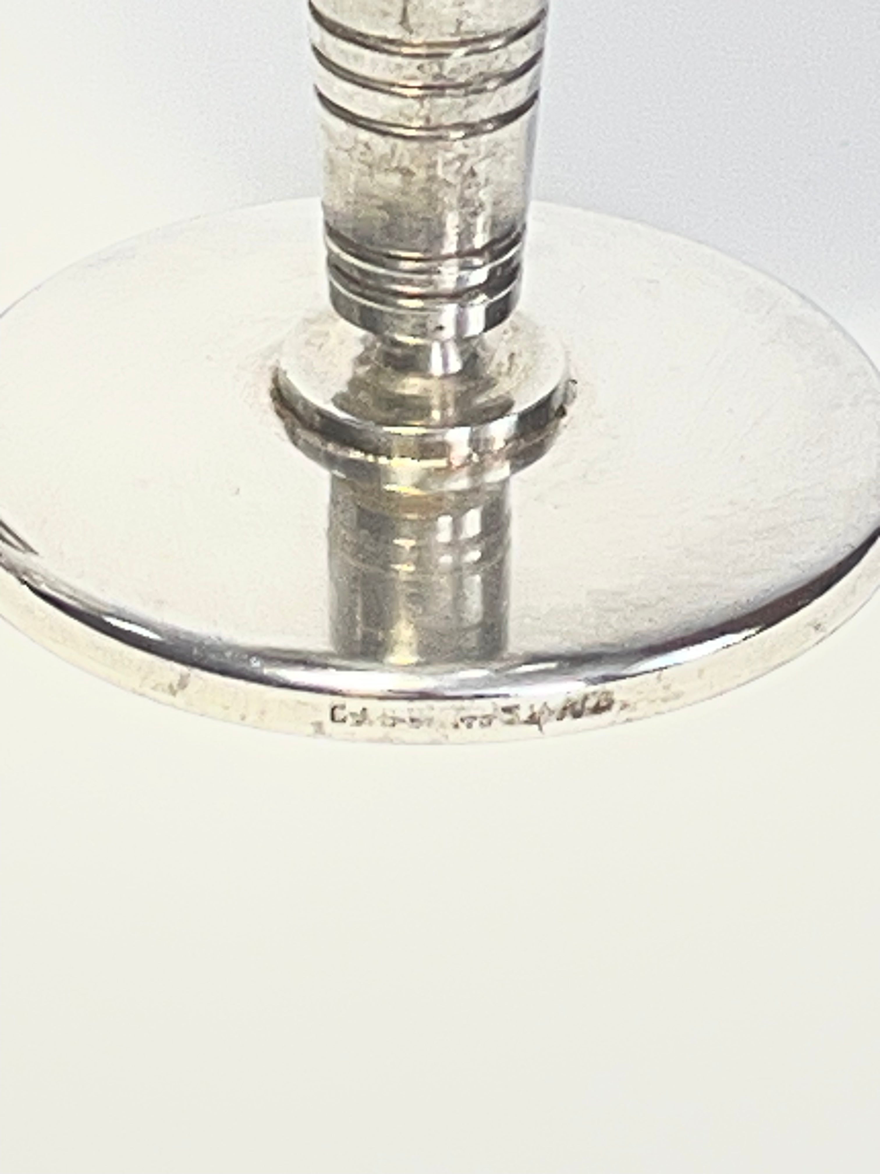 Set of Six Silver-plated Cocktail Glasses by GAB, Sweden, 1930s
