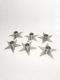 Set of Six Swedish Grace Star Shaped Candle Holders, by Cieselorer Nyköping, Sweden, 1928