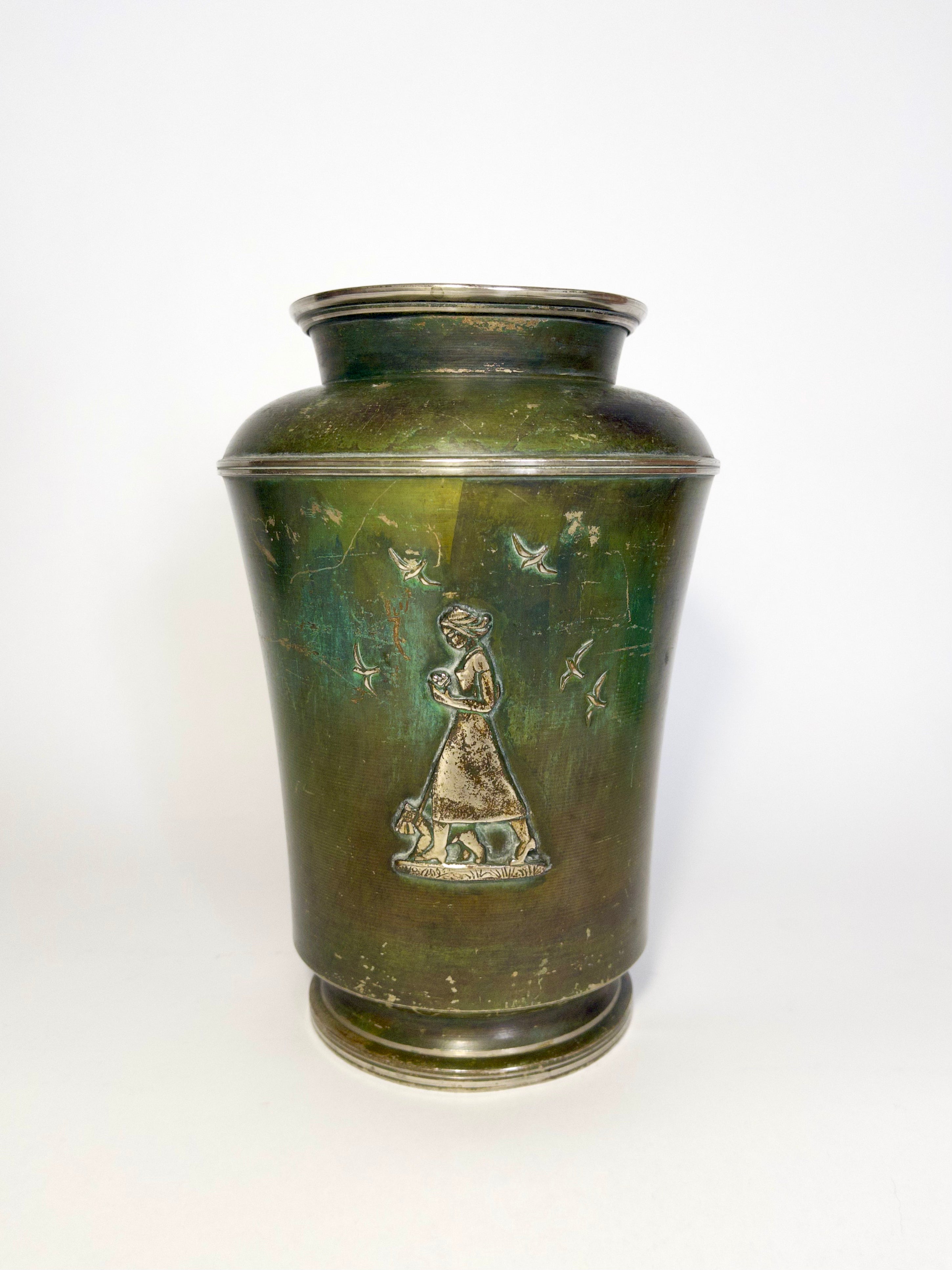 Large Swedish Grace Vase by GAB ORI, 1930s