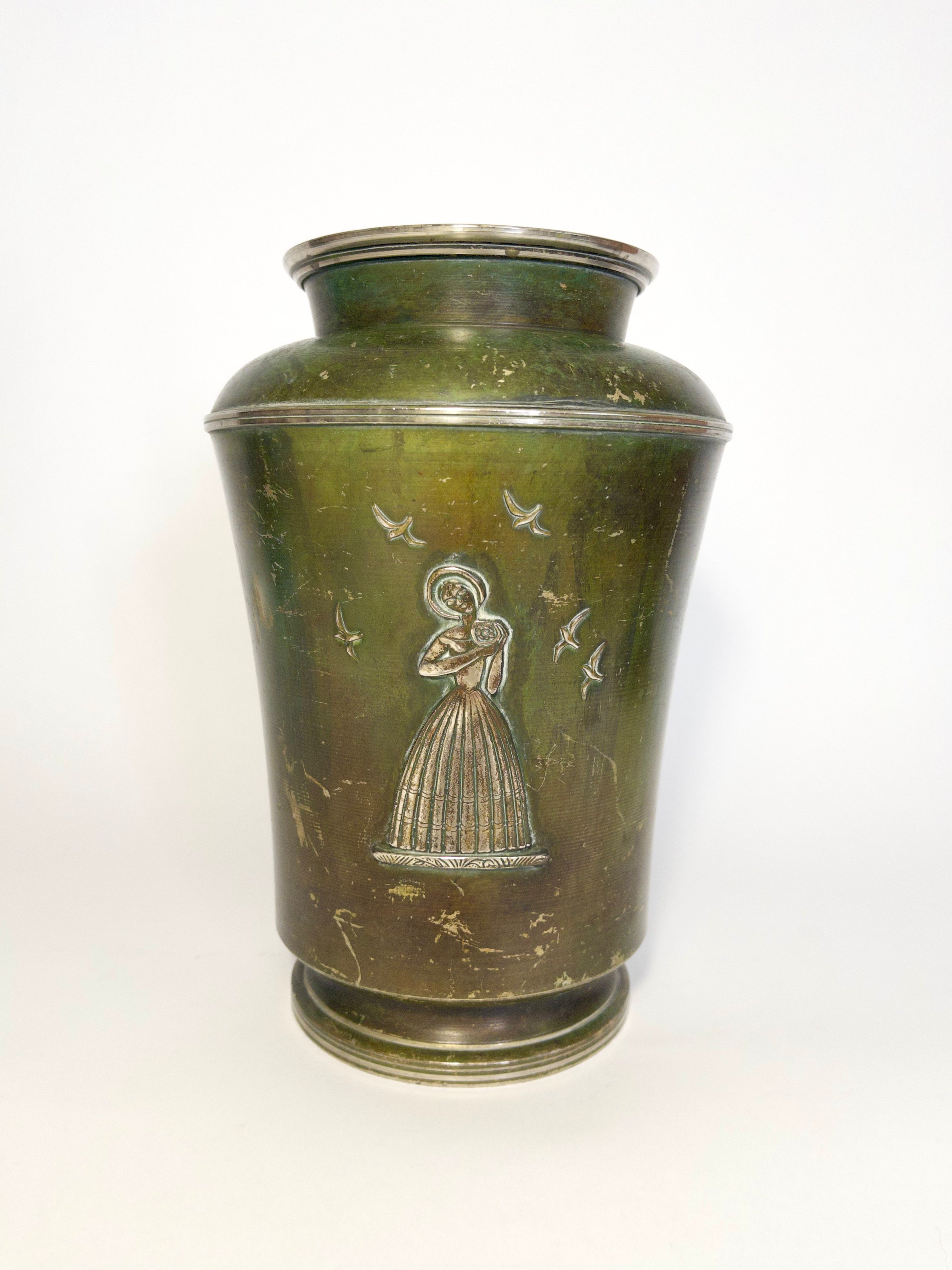 Large Swedish Grace Vase by GAB ORI, 1930s