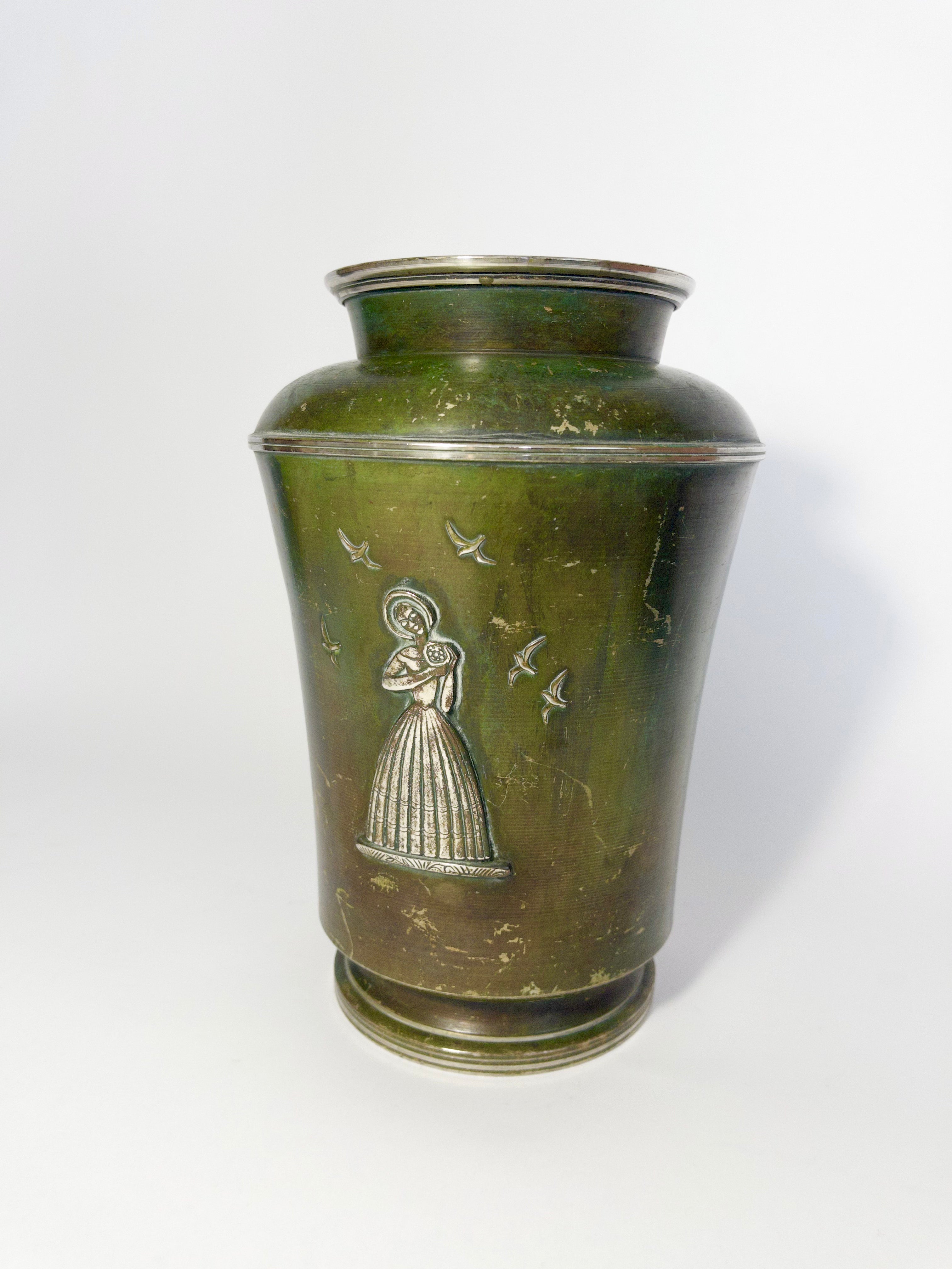 Large Swedish Grace Vase by GAB ORI, 1930s