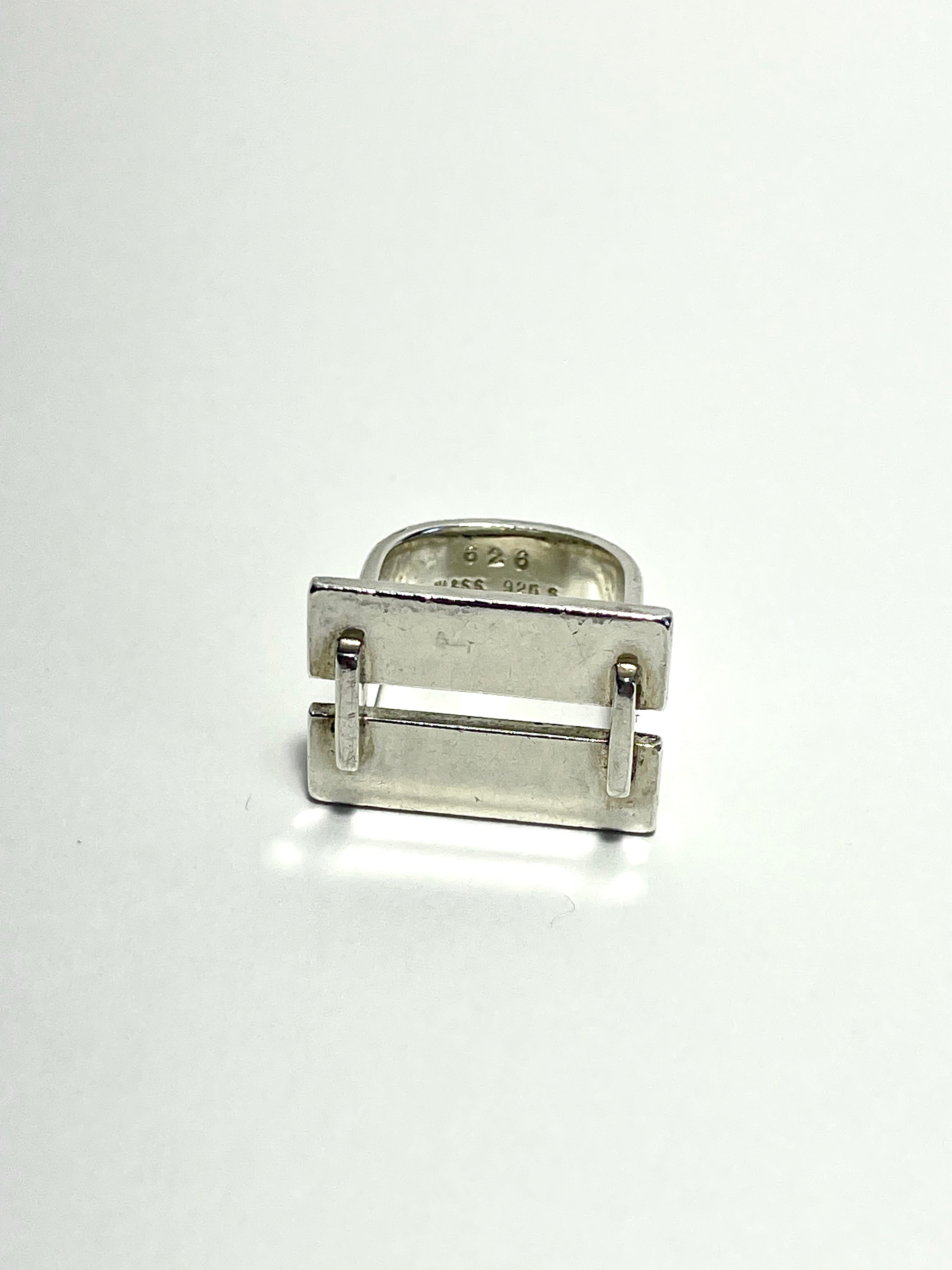 Silver Ring by Brødrene W & S Sørensen, Horsens, Denmark, c.1960s.
