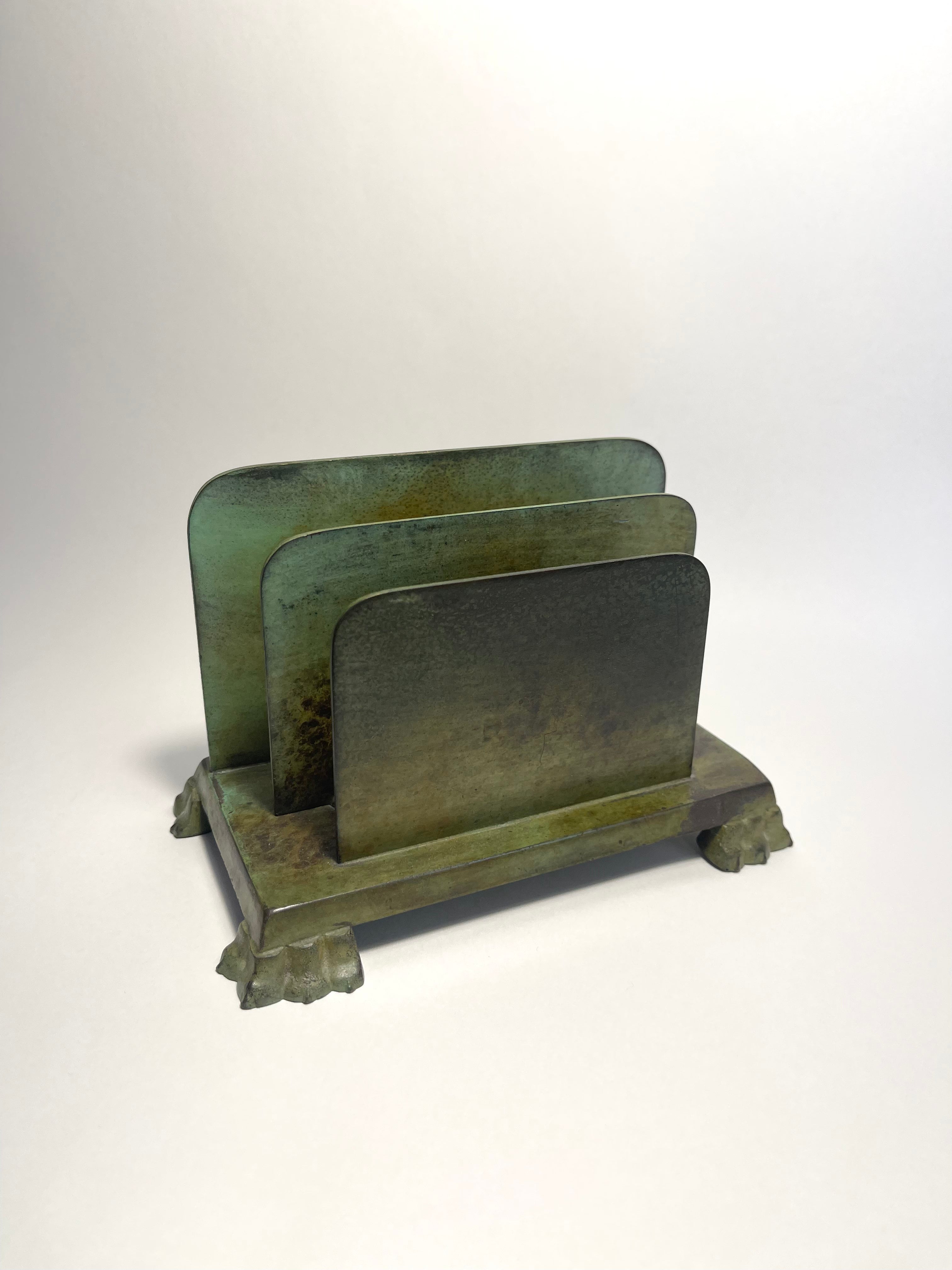 GAB Bronze Letter Holder, Sweden, 1930s