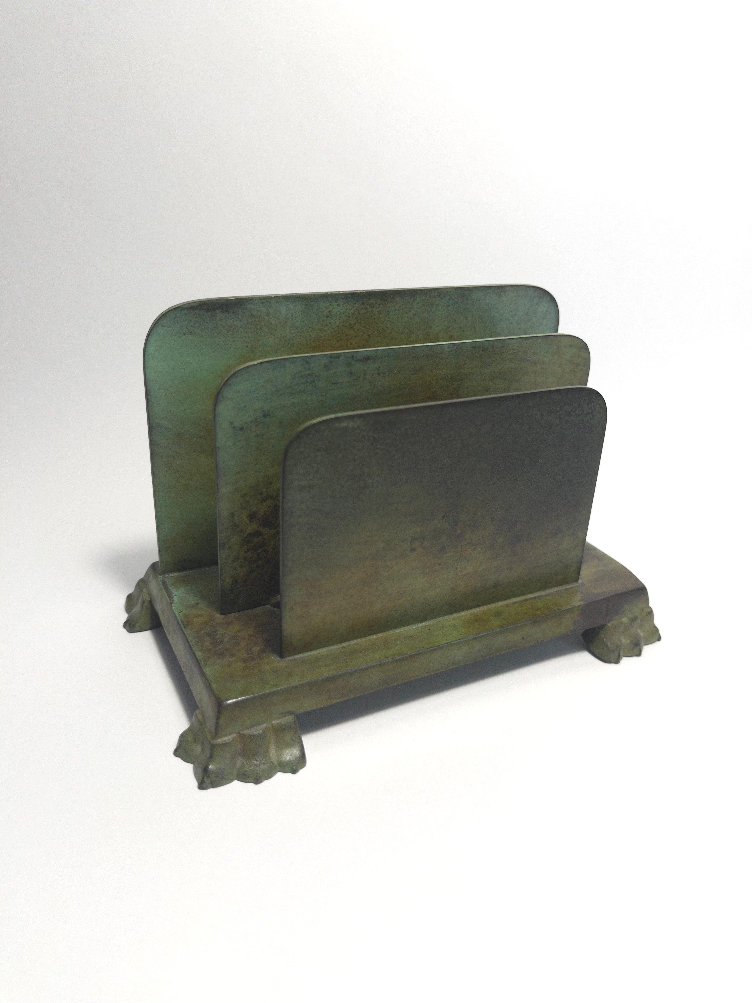 GAB Bronze Letter Holder, Sweden, 1930s