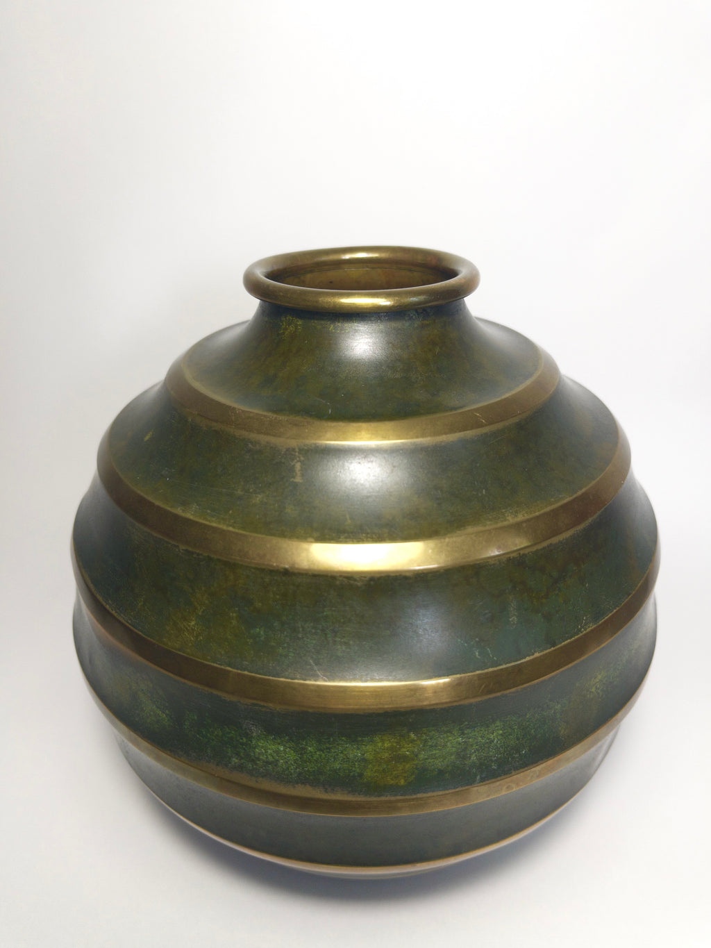 Art Deco Bronze Globe Vase by SVM, Sweden, 1930s