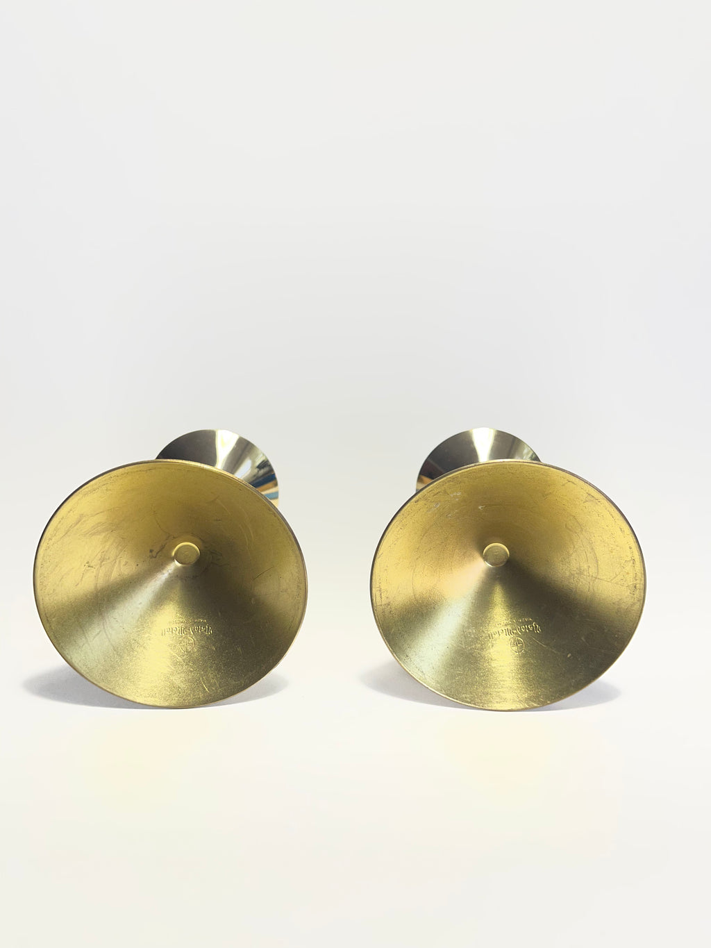 Pair of Brass Candle Holders by Gunnar Ander for Ystad Metall, 1960s